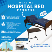NEW Medline Hospital Bed All-in-One Package, Delivery Included