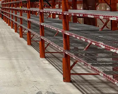 Used wire mesh decks for warehouse pallet rack 42" x 46", View more