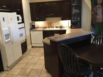 Large 2 bedroom, 2 bath apartment downtown Listowel. Gas heat, Central air, Balcony, Fireplace. Frid...