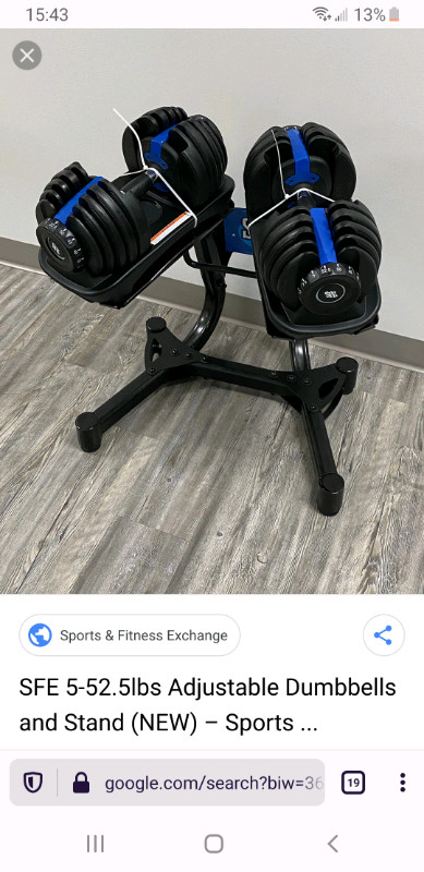 90 lbs adjustable dumbbells 200 dollars New in Exercise Equipment in Mississauga / Peel Region