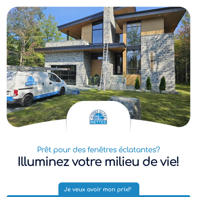 Transformez vos vitres  - Lavage de vitres premium à bon prix dans Ménage et entretien  à Longueuil/Rive Sud