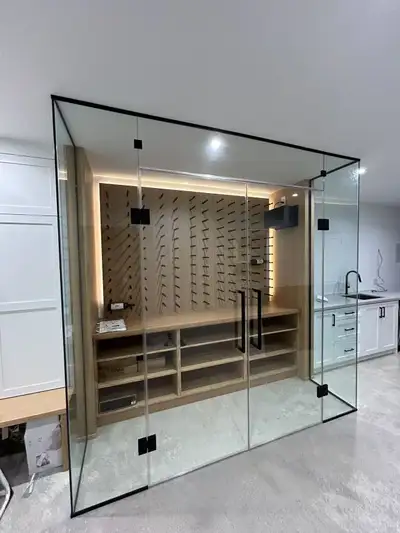 Glass shower door with installation - call for free estimates, View more