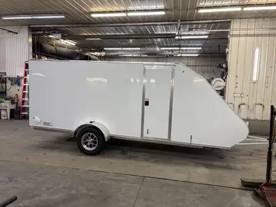 450-707-1321 REMORQUE NEUVE 2026 FABRIQUÉ AU CANADA , 100% ALUMINIUM , MOTONEIGE DOUBLE, 7X15 PLUS L...