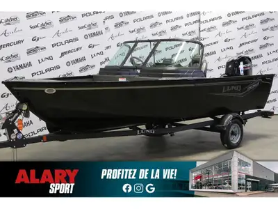 Alary Sport 2027 Lund 1650 ANGLER SPORT + MERCURY 60 HP & Remorque Lund 1650 ANGLER SPORT + MERCURY...