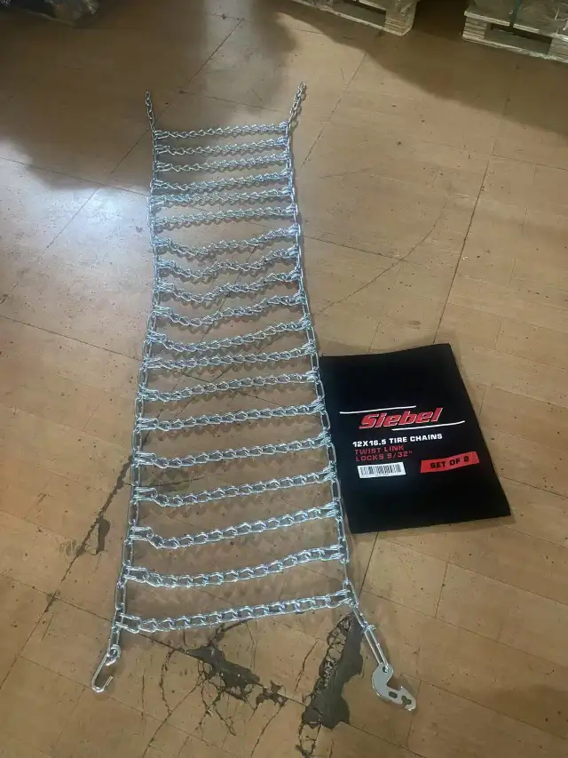NEW SKID STEER LOADER TIRE CHAINS SNOW CHAIN 12X16.5 & 10X16.5 in Heavy Equipment Parts & Accessories in Prince Albert - Image 8