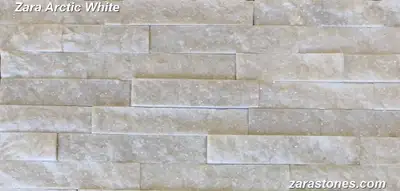 Arctic White Stone Veneer Fireplace Stone Panel Wall Cladding, View more
