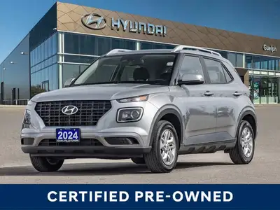 2024 Hyundai Venue Preferred | CPO | LOW KM | NO REPORTED ACCIDENTS The 2024 Hyundai Venue Preferred...