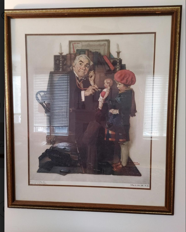 Norman Rockwell Doctor & Doll Limited Collotype Print by Arthur in Arts & Collectibles in City of Toronto