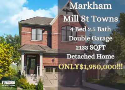 Markham Detached House 4Bed 2.5 Bath ONLY$1,950,000