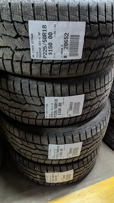 SET OF 4X P225/50R18 225/50/18 TOYO OBSERVE GSI-6 HP TAG # 20652 ** Please read details below ** MR....
