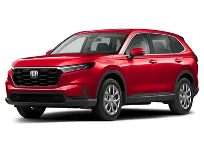 Behold the 2026 Honda CR-V LX AWD, a vibrant red SUV that ensures confidence on any terrain with its...