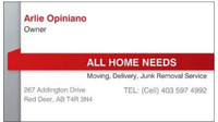 MOVING, DELIVERY, JUNK REMOVAL SERVICES 4035974992