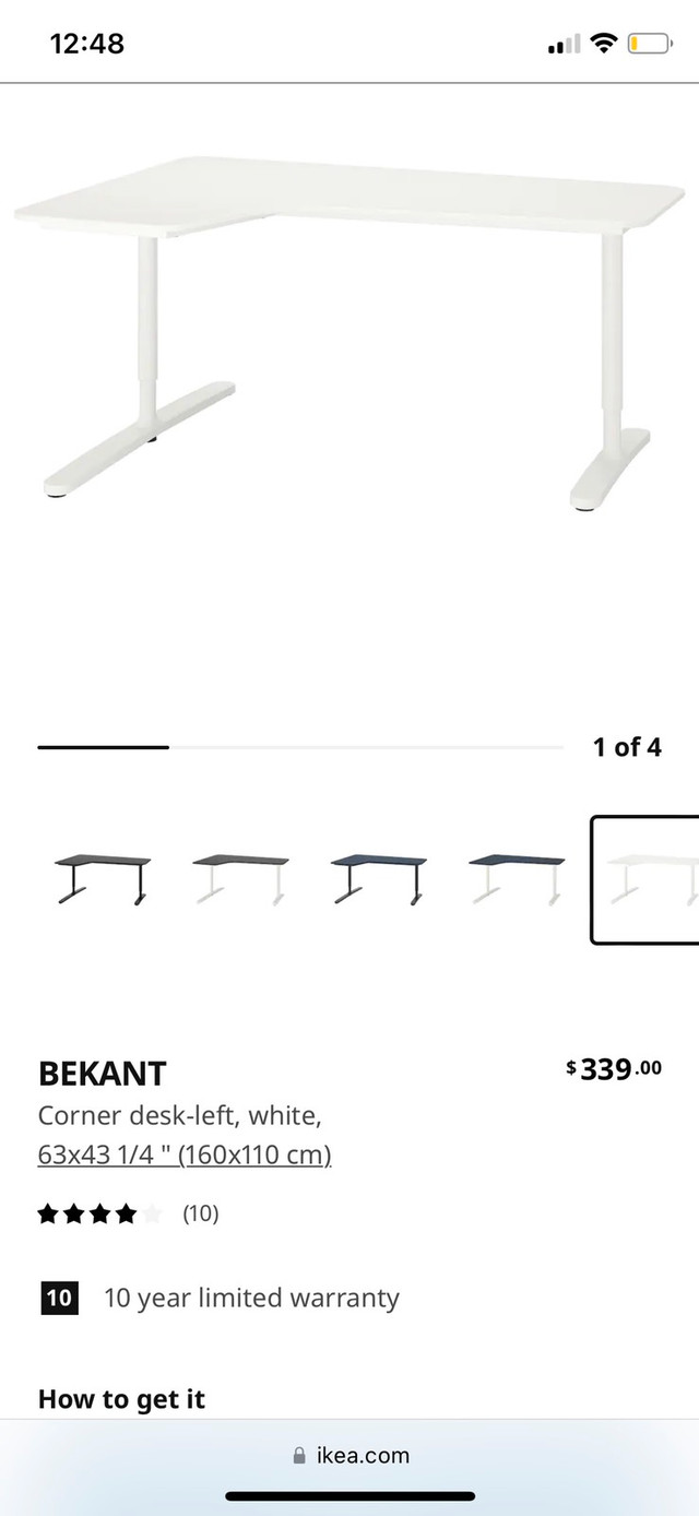 IKEA BEKANT office desk (Left) Desks Calgary Kijiji
