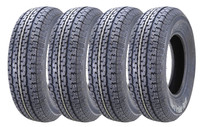 New Set (4) ST225/75R15 Trailer Tires | 10 Ply - E Rated