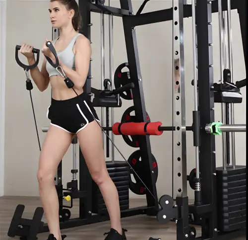 HEAVY DUTY SMITH MACHINE HOME GYM EXERCISE WEIGHT LIFTING 127554 in Exercise Equipment in Regina - Image 5