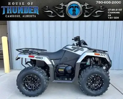 The Alterra 450 Limited builds on the standard Alterra 450, a mid-size utility/recreation ATV powere...