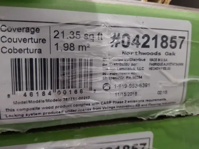 Swiftlock OAK Laminate Flooring 8mm 21.35 SqFt 7 New In Box $200 in Floors & Walls in Mississauga / Peel Region - Image 4