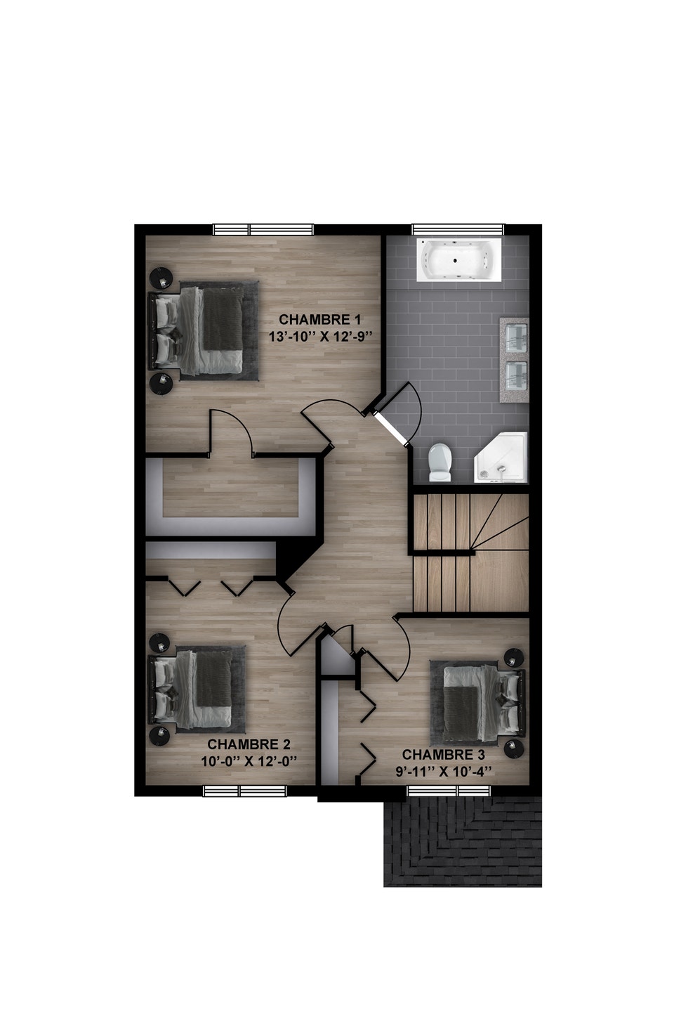 NEUF-Maison 2 étages a louer avec stationnement 3 chambres 3