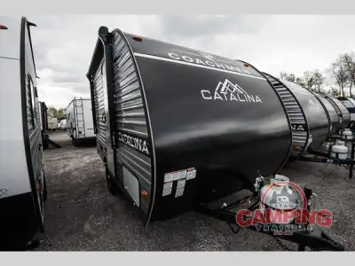 This Catalina Summit Series 7 travel trailer 134RKX highlights: Rear Corner Kitchen Bedroom Storage...