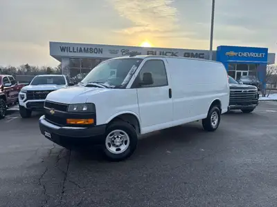 Welcome to Williamson GM Uxbridge 2023 Summit White Chevrolet Express 2500 Work Van | RWD | Back Up...