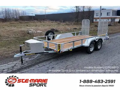 AUCUN FRAIS DE TRANSPORT ET PRÉPARATION EN SUS Maxi Roule UTO72144-D, double essieu 2041 lb capacité...