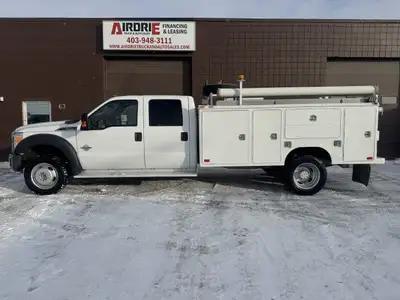 - 2015 Ford F-550 XLT Crew Cab Service Truck - 6.7L V8 Power Stroke Diesel - DRW 4X4 - VMAC - 188,62...