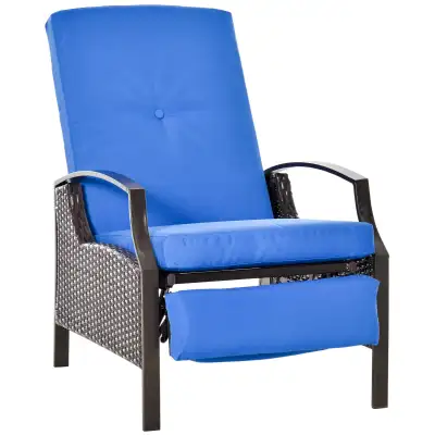 Outdoor Rattan Recliner Chair, Wicker Reclining Chair with Adjus, View more
