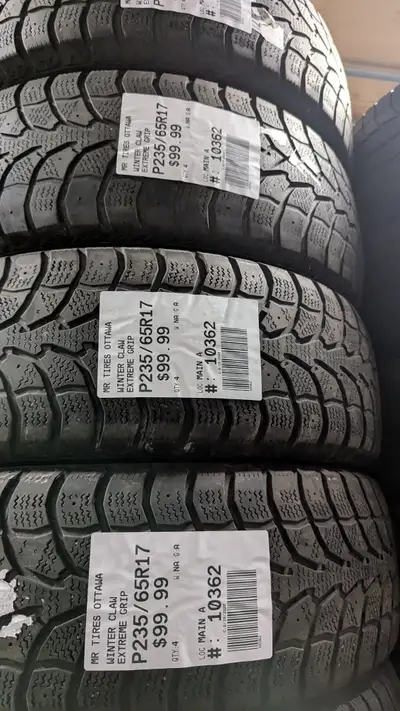 SET OF 4X P235/65R17 235/65/17 WINTER CLAW EXTREME GRIP TAG # 10362 ** Please read details below **...