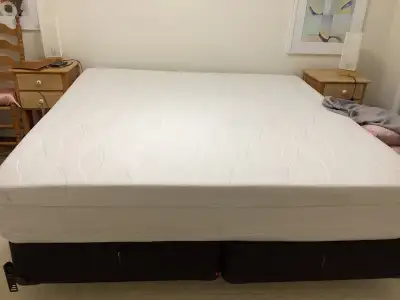 luxe king size mattress and twin boxsprings, View more