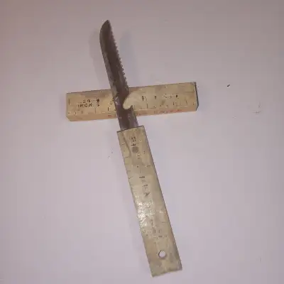 Fishing Knife Floating Wood with Legal / Illegal Measuring Guage, View more