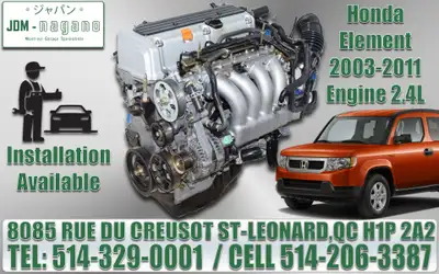 2003 2004 2005 2006 2007 2008 2009 2010 2011 Moteur Honda Element 2.4 AWD FWD Engine JDM K24A Motor...