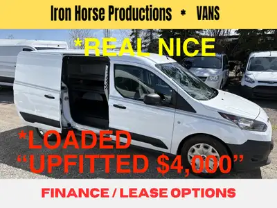 CAN FINANCE or LEASE, 2017 FORD TRANSIT CONNECT $4K UPFITTED CARGO VAN, Super Clean White Exterior w...