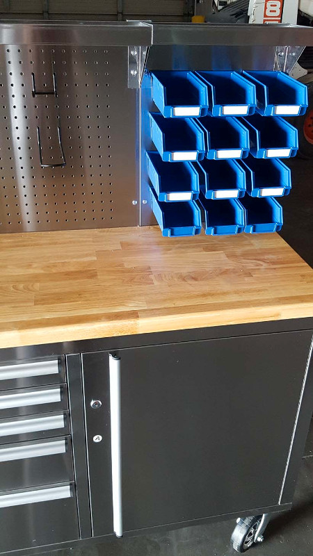 NEW 11 DRAWER 84 IN STAINLESS STEEL TOOL BENCH & LED LIGHT 8411D in Tool Storage & Benches in Edmonton - Image 4