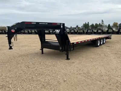 NEW 2026 SWS 8.5 x 28' Gooseneck Trailer Tri Axle 3 x 7000 lb. Axles w/ Electric Brakes on all Axles...