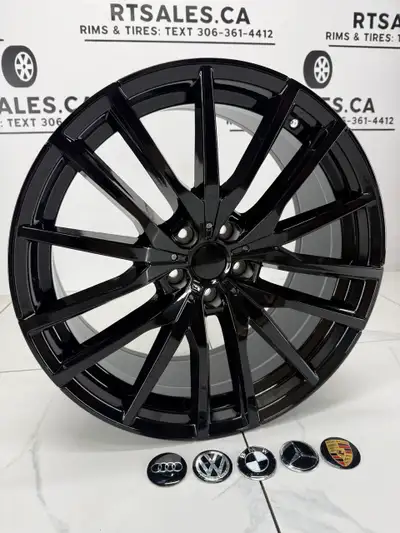 Set of 4 NEW 20 inch Replica Rims Gloss Black FITS: Audi, Mercedes, Volkswagen, BMW, Porsche, AND OT...