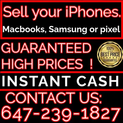 WE  ARE BUYING IPHONES, MACBOOKS, SAMSUNG, PIXEL FOR TOP CASH, View more