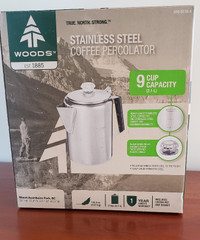 Woods Daybreak Stainless Steel Coffee Percolator