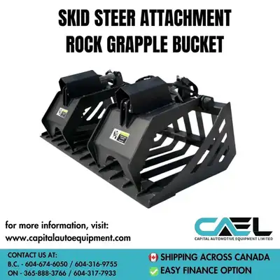 Brand New 72" Rock Skeleton Grapple Bucket | Skid Steer Attachment | Lowest Price Finance Available...