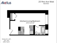 Semi-renovated Akelius studio apartment for rent. Located near blvd Saint-Laurent in the Plateau Mon... (image 6)