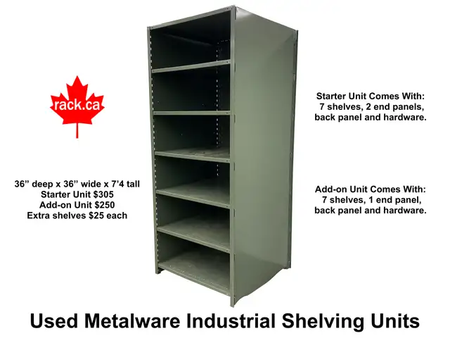 Used industrial shelving - strong steel warehouse shelving in Other Business & Industrial in Guelph - Image 6
