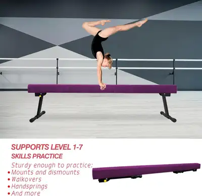 NEW 6 FT GYMNASTICS BALANCE BEAM HIGH & LOW FLOOR BEAM 1123351, View more