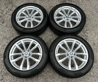 Wheels: Silver 19 Inch OEM Style 691 Fitment: G01 X3 / G02 X4 (30i, 30e & M40i) Quantity: 4 Tire Pre...