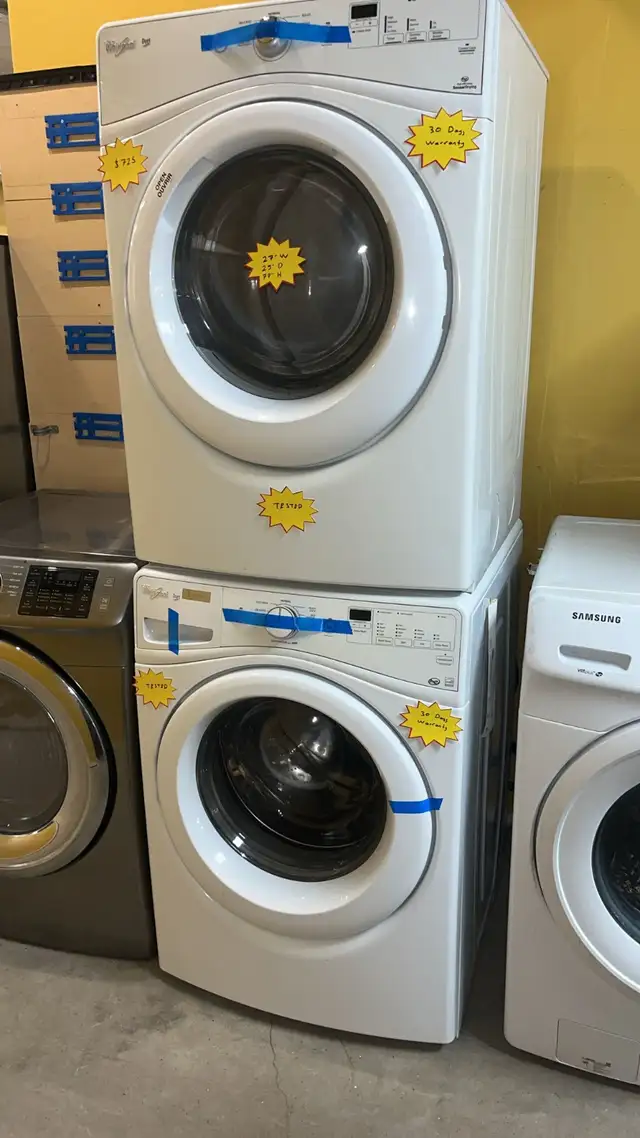 Whirpool 27” Stackable Washer Fully Tested  30-Day Warranty in Washers & Dryers in Kitchener / Waterloo - Image 2