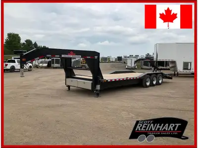2026 Canada Trailers 102x26 10.5 Ton Gooseneck Equipment Trailer 22,680LB GVWR, 3 7000LB Axles with...