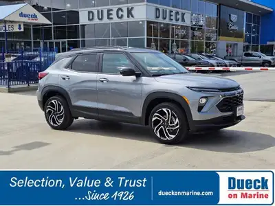 Our impressive 2026 Chevrolet Trailblazer RS AWD in Sterling Gray Metallic commands attention from c...