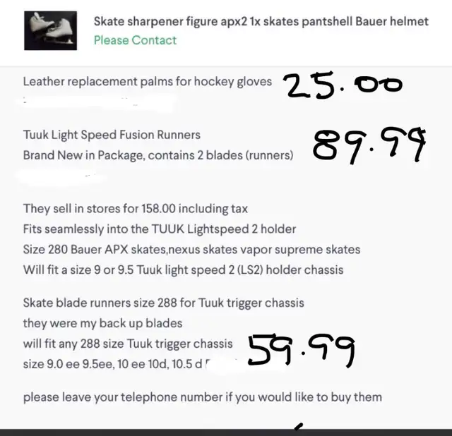 Figure & hockey skates , helmet,palms ,skate sharpening machine in Skates & Blades in City of Toronto - Image 5