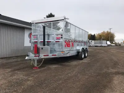 N&N HD SERIES 7'x16' TANDEM AXLE GALVANIZED DUMP TRAILER: 20K WITH TARP ROLLER KIT! Why settle for l...