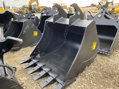 New in stock. HW Attachments 60" HD Dig Bucket 300 Series WBM lugged (30 Ton) 1 In Stock 1 Year manu...