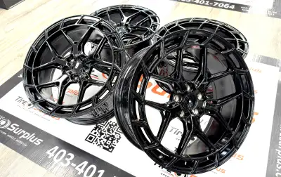 TSR10 Gloss Black Alloy Wheels (5x112) Fits Audi, Volkswagen and Mercedes Cars and SUVs -Wheel Size:...