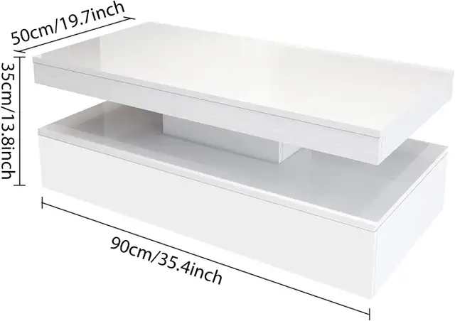 NEW MODERN LED COFFEE TABLE & LED REMOTE CONTROL 113224 in Other Tables in Grande Prairie - Image 3